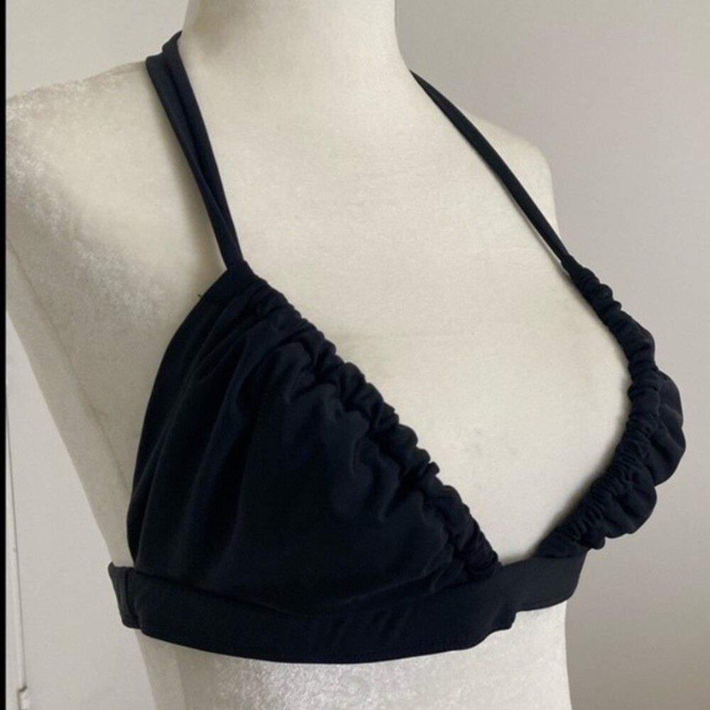 FRAME Black Triangle Bikini Swim Top Medium NWT